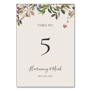 Vacances Chic Botanique   Numéro de table Champagn