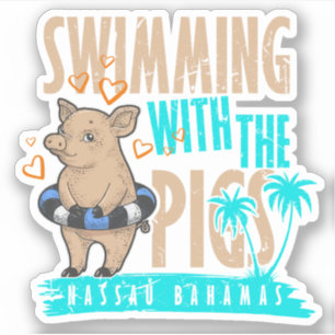 Vacances Cochons Nassau Bahamas Sticker Cruise