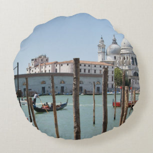 Vacances dans le coussin rond de paysage de Venise