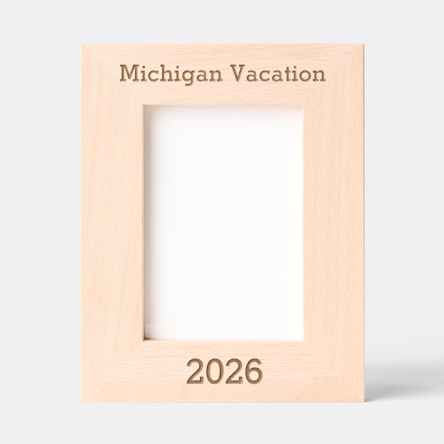 Vacances dans le Michigan - Cadre gravé au laser  (Recto)