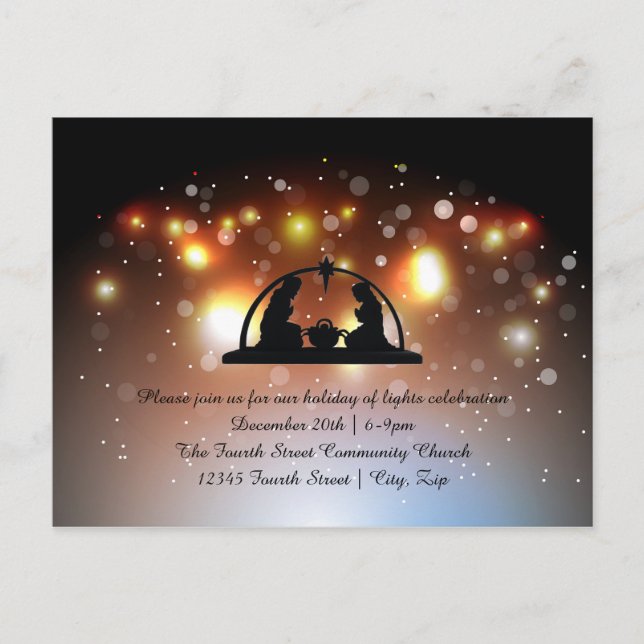 Vacances de Noël Nativité - Carte postale de Noël (Devant)