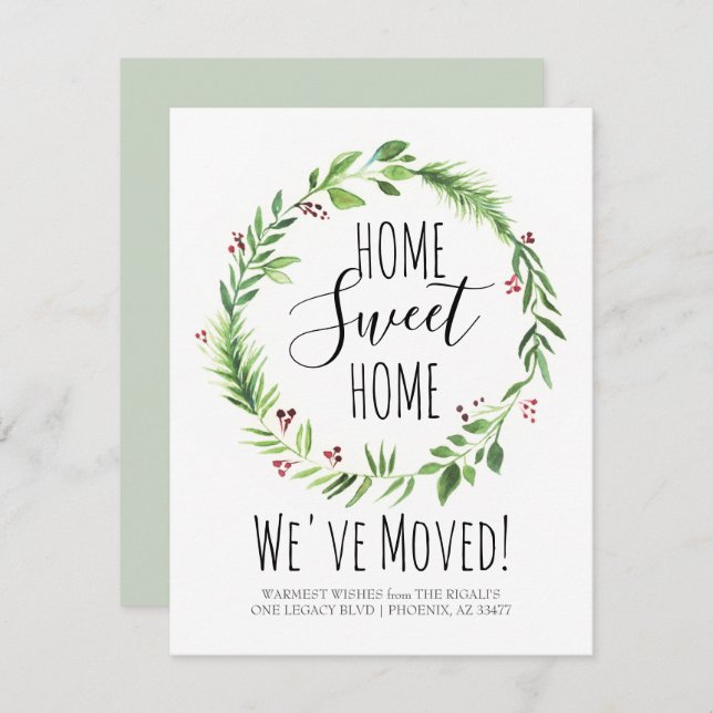 Vacances - Déménagement et Faire-part résidentiel (Devant / Derrière)