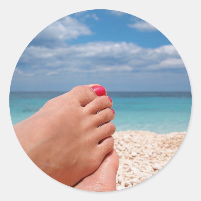 Vacances d'été autour autocollant (Devant)