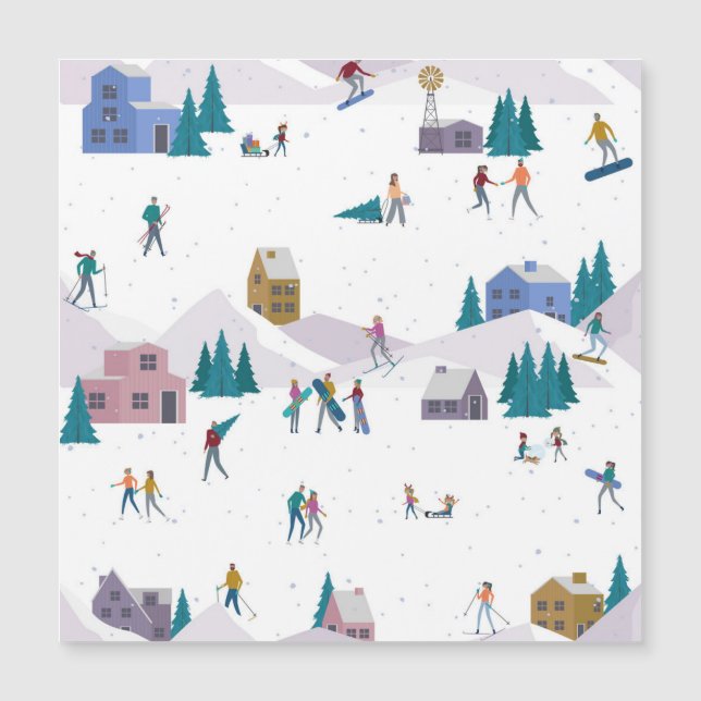 Vacances d'hiver dans les Alpes : personnes active (Devant)