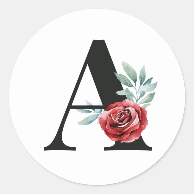 Vacances d'hiver initiales autocollant lettre A (Devant)