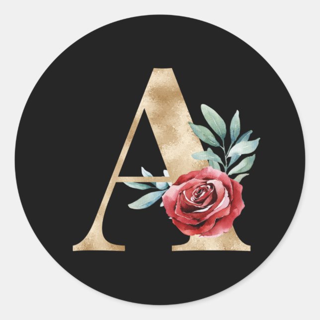 Vacances d'hiver initiales autocollant lettre A (Devant)