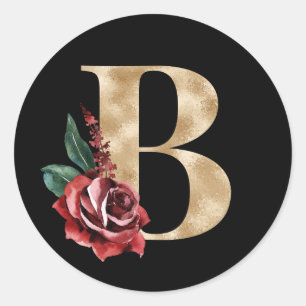 Vacances d'hiver initiales autocollant lettre B