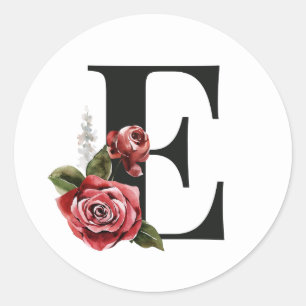 Vacances d'hiver initiales autocollant lettre E