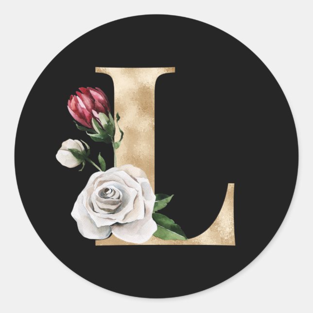 Vacances d'hiver initiales autocollant lettre L (Devant)