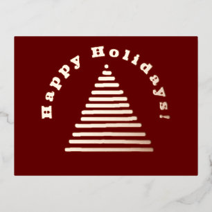 Vacances En Aluminium Carte postale - Arbre de Noël