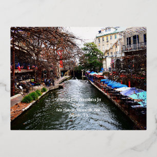 Vacances En Aluminium Carte postale de l'AFA San Antonio Riverwalk