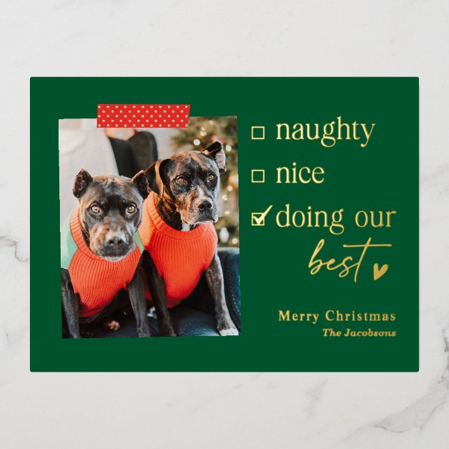 Vacances En Aluminium Carte postale de Noël Foil (Recto)