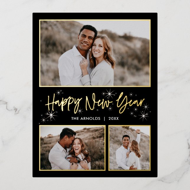 Vacances En Aluminium Carte postale de nouvelle année Ghear Sky FOIL (Recto)