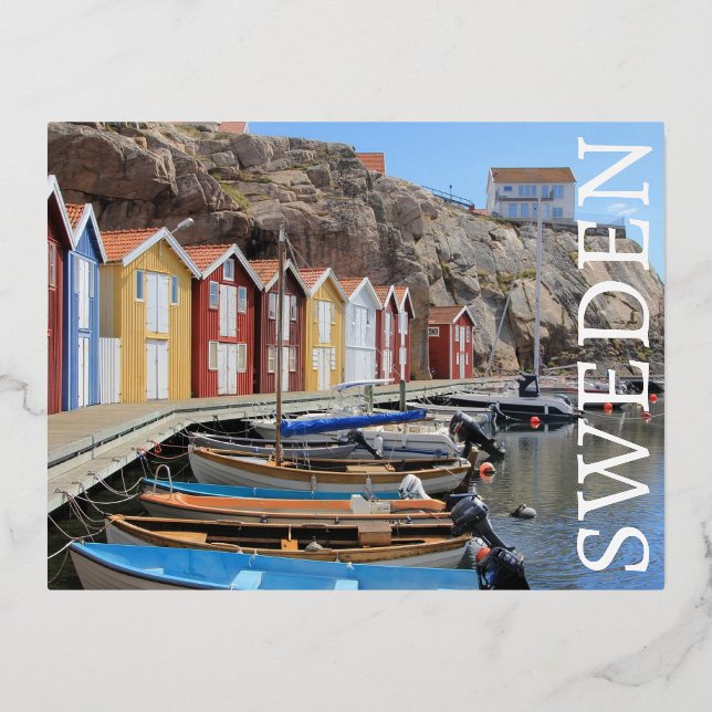 Vacances En Aluminium carte postale de Suède (Recto)