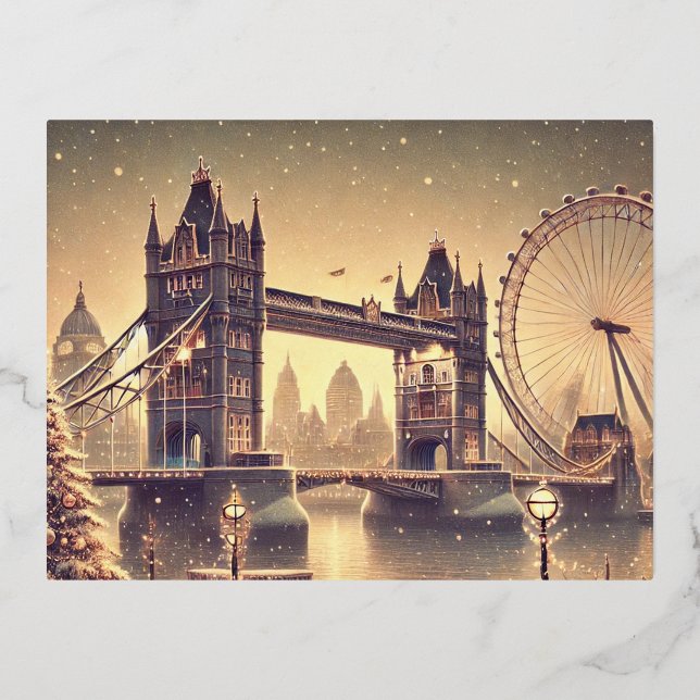 Vacances En Aluminium Carte postale magique de Noël à Londres (Recto)