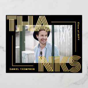 Vacances En Aluminium Carte postale Merci de graduation géométrique mode