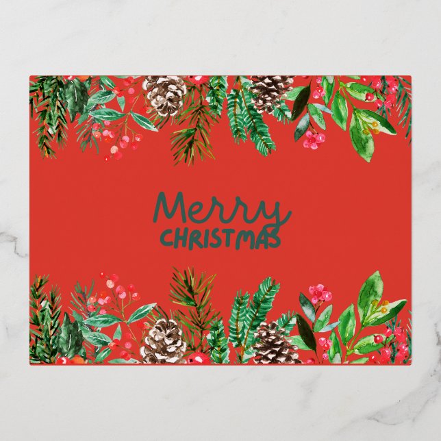 Vacances En Aluminium Festive Cheer Await : Carte postale de Noël (Recto)