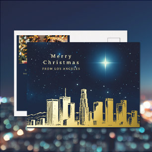 Vacances En Aluminium Joyeux Noël Star Photo Foil Carte postale de vacan