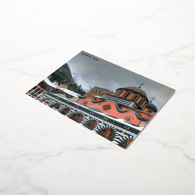 Vacances En Aluminium Monastère de Rila, Bulgarie Carte postale (Rotation)