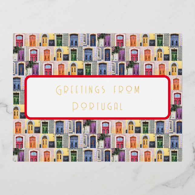 Vacances En Aluminium Salutations de Portugal Carte postale (Recto)