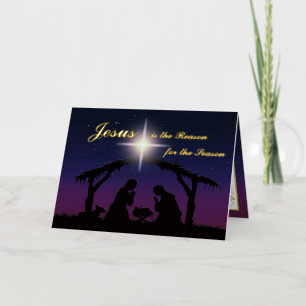 Vacances En Aluminium VRAI or Foil Jésus est la raison de la carte de la