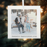vacances en famille photo keepsaké type ornement e<br><div class="desc">photo recadrée à un carré derrière le bord biseauté</div>