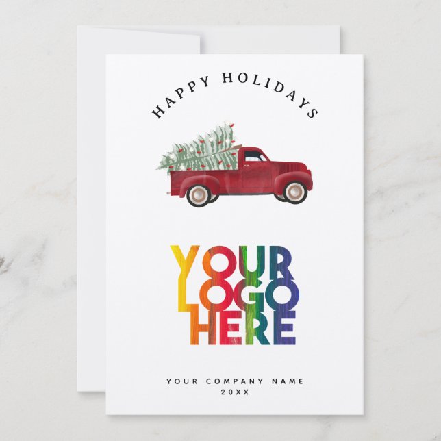 Vacances Entreprise Logo Arbre de Noël (Devant)