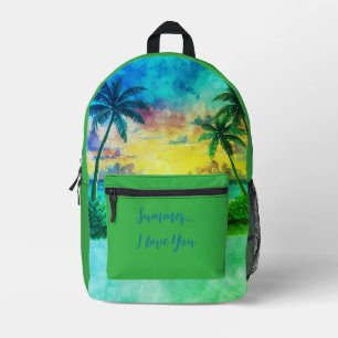 Vacances, Été Je T'Aime, Imprimé Dos Sac À Dos