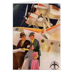 Vacances familiales vintage en hydravion à hélices