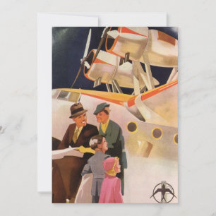 Vacances familiales vintage en hydravion à hélices