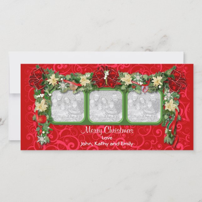 Vacances Garland Triple Carte photo (Devant)