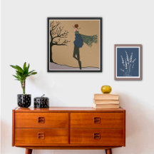 Vacances hiver Neige Météo Mode Art Poster