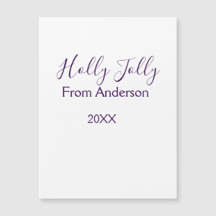 Vacances joyeuses holly ajoute nom famille année v