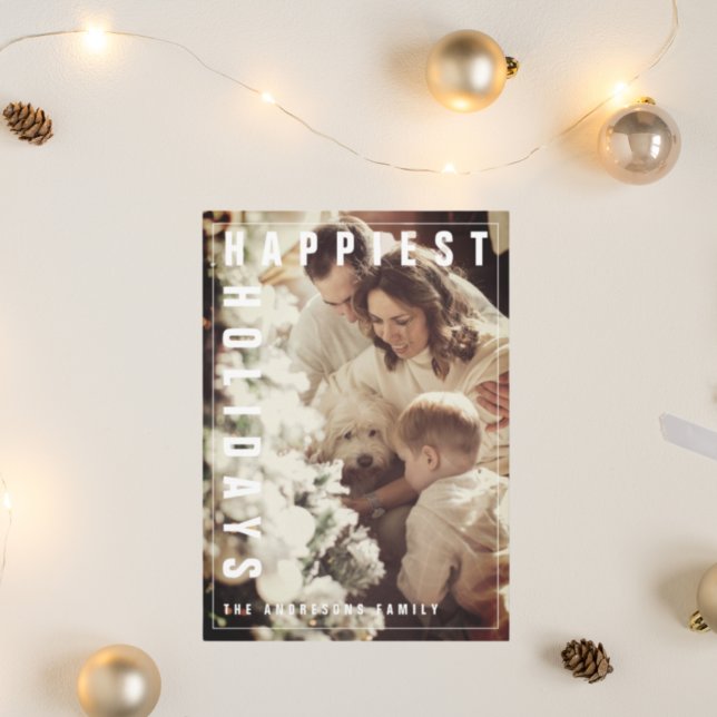 Vacances Les Plus Heureuses Avec Photo De Famille (Créateur téléchargé)