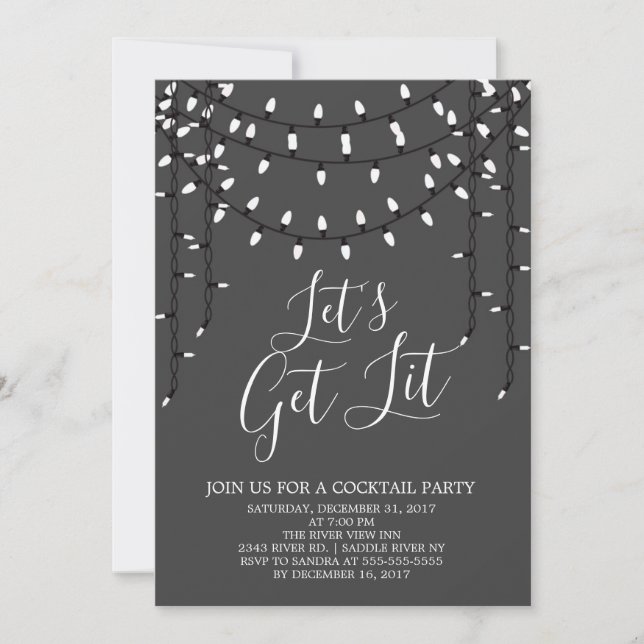 Vacances Lit Cocktail Party Invitation (Devant)