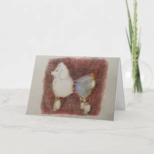 Vacances Métallisée Carte d'anniversaire de caniche