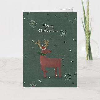 Vacances Métallisée Carte de Noël