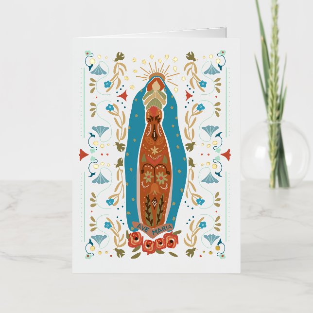 Vacances Métallisée Carte de prière mémorielle funéraire catholique mo (Recto)