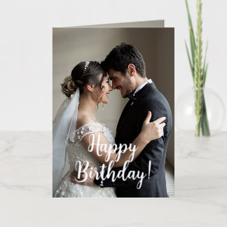 Vacances Métallisée Carte de vœux d'anniversaire avec photo et texte p