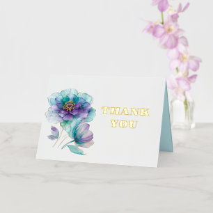 Vacances Métallisée Carte de voeux pliée en Merci d'huile