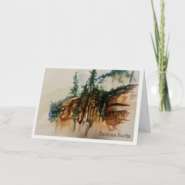 Vacances Métallisée Carte de voeux Sedona Rocks (Recto)