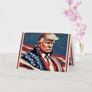 Vacances Métallisée Carte de voeux Trump Epic American Flag