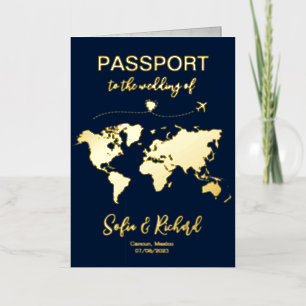 Vacances Métallisée Carte du monde de passeport de monogramme de maria