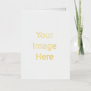 Vacances Métallisée Créez votre propre carte de voeux pliée 5x7 Gold F