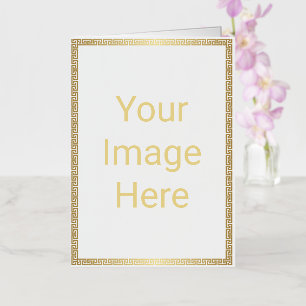 Vacances Métallisée Créez votre propre carte de voeux pliée 5x7 Gold F