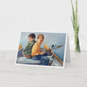 Vacances Métallisée Pris Une Carte De Voeux De Poisson