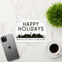 TOUJOURS ÉCLAIRÉ Vegas Happy Holidays Carte de voe