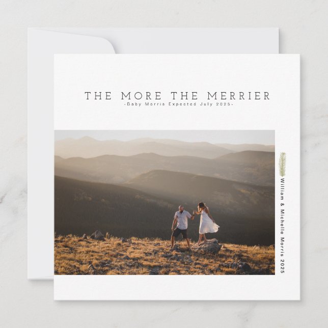 Vacances minimalistes modernes | faire-part de gro (Devant)