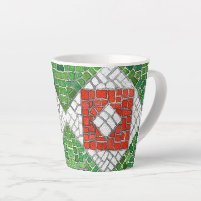 VACANCES MOSAIC Latte Mug (Angle droit)