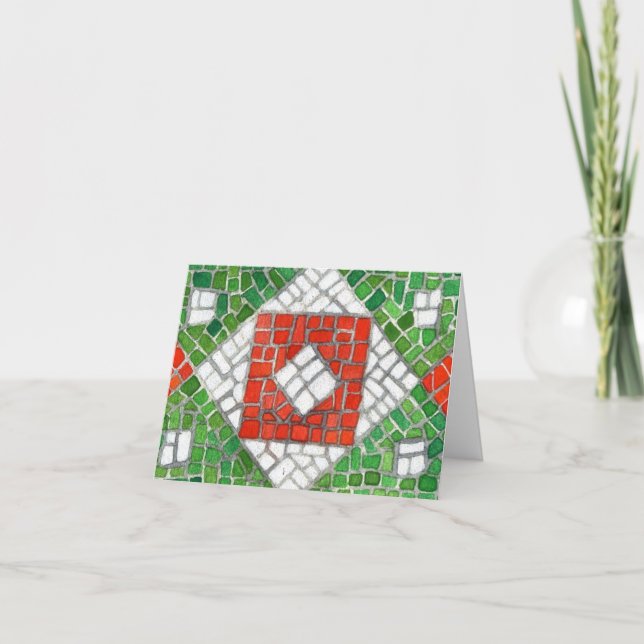 VACANCES MOSAÏQUES Carte pour notes de Noël / Hori (Devant)